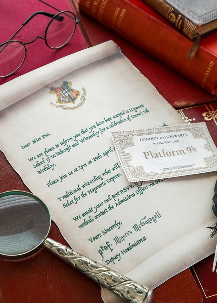 Printable Harry Potter acceptance letter