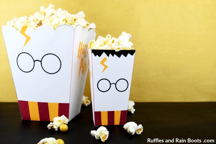 Harry Potter printable popcorn boxes