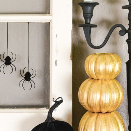 Add some spook to your windows with these creepy spider web window clings! Just cut with a Cricut or other cutting machine using black window cling and hang on any glass surface.