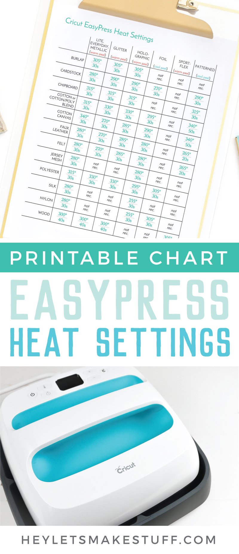 All About the EasyPress + Free Heat Settings Chart! - Hey, Let's