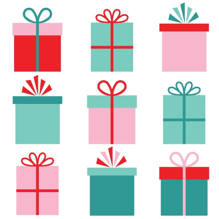 Images of Christmas gifts clip art