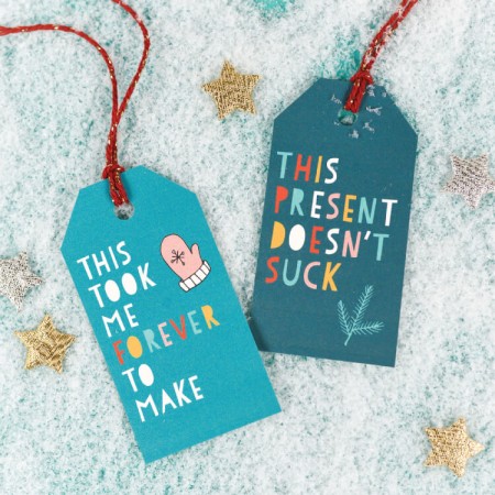 Say what you're really thinking with this funny Christmas gift tags! These printable gift tags will make the recipient laugh out loud and probably score you some points before the gift is even opened!