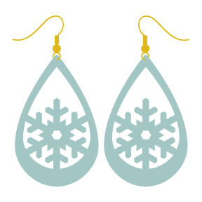 Snowflake Faux Leather Earrings Hey Let S Make Stuff