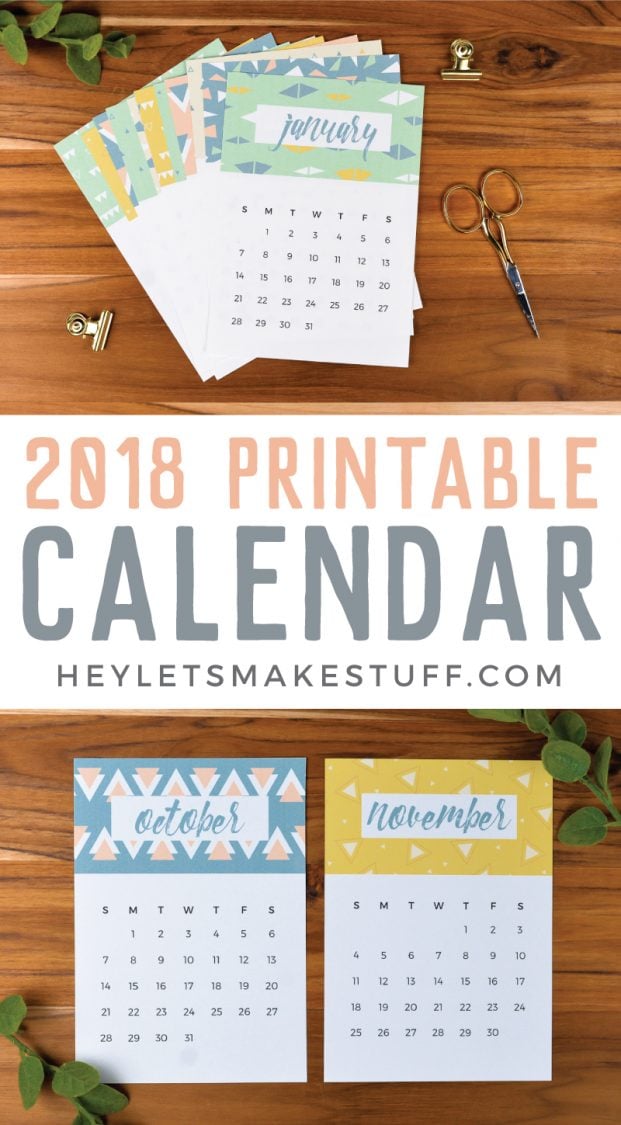 2018 Printable Calendar a Fun Freebie!