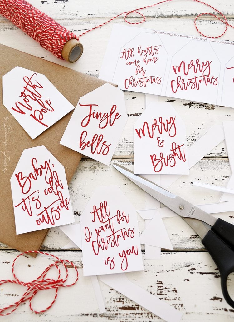 Images of Christmas gift tags