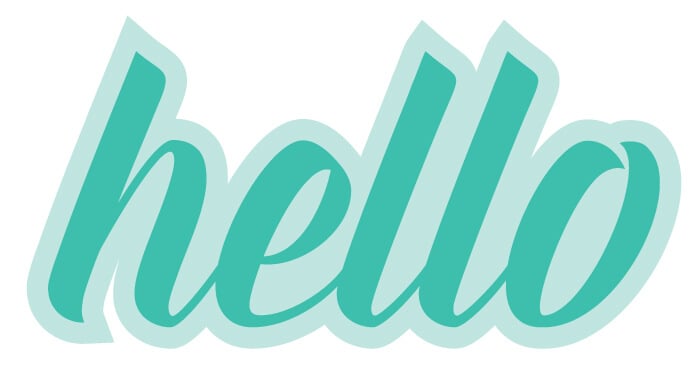 Image of a design of the word, \"Hello\"