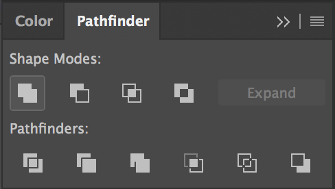 Image of Adobe Illustrator Pathfinder tab