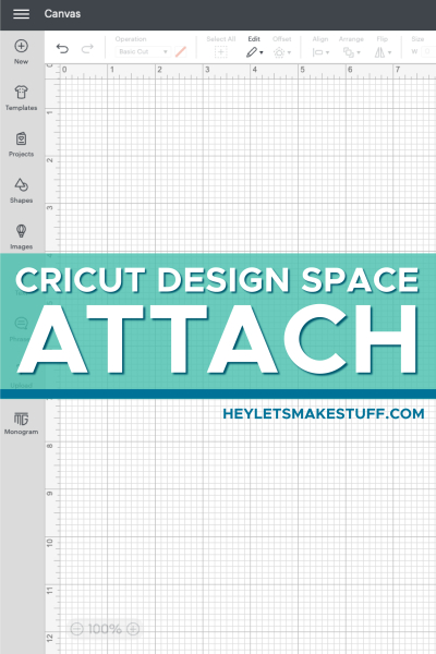 Using Attach in Cricut Design Space pin image