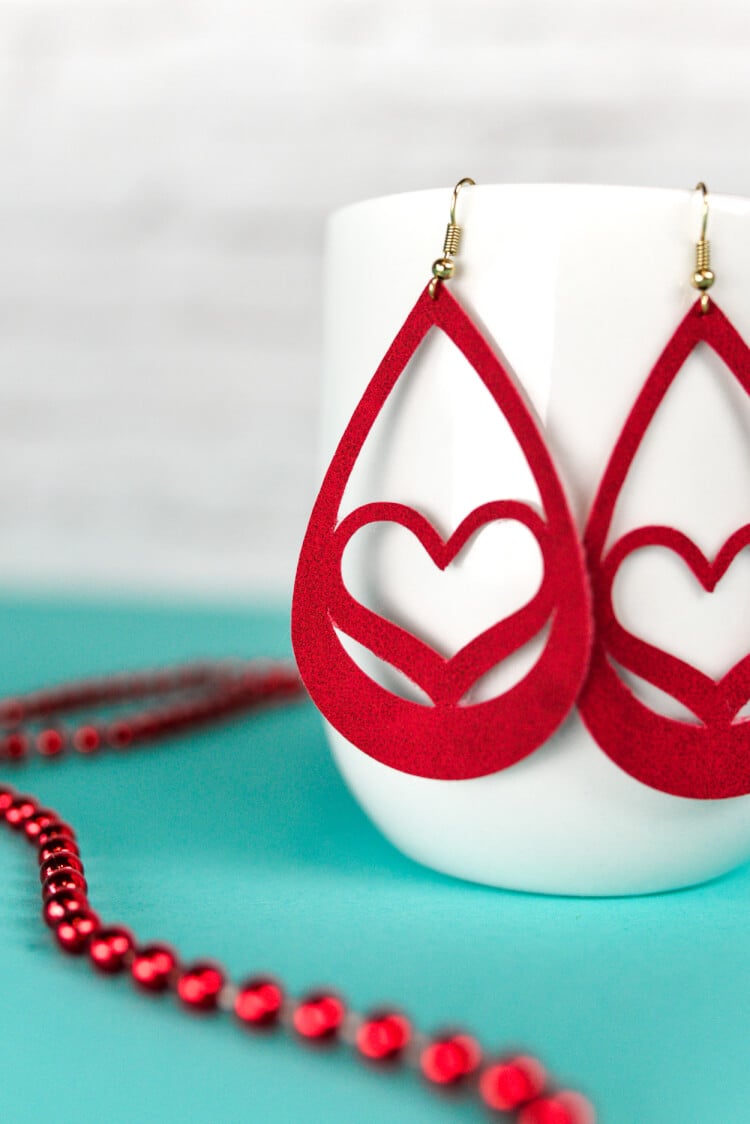 Valentine's Day Suede Earrings DIY Hey, Let's Make Stuff
