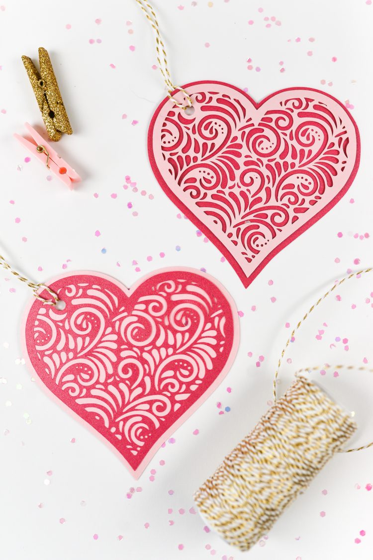 Valentine's Day Cut Paper Hearts for the Cricut - Hey, Let's Make Stuff