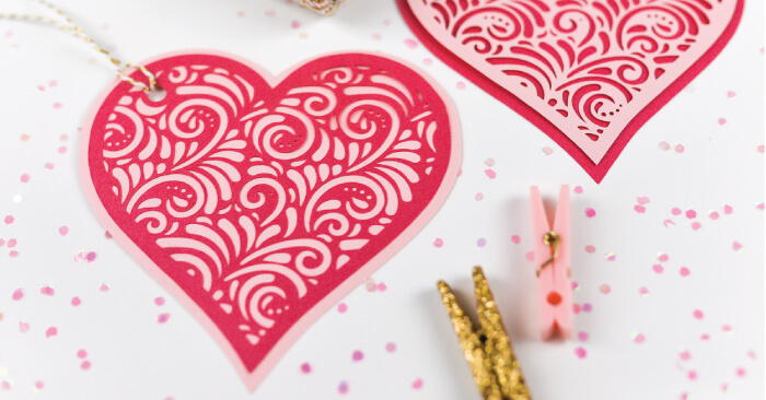 Valentine's Day Cut Paper Hearts for the Cricut - Hey, Let's Make Stuff
