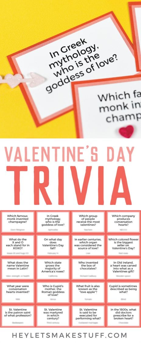 Valentine's day trivia pin