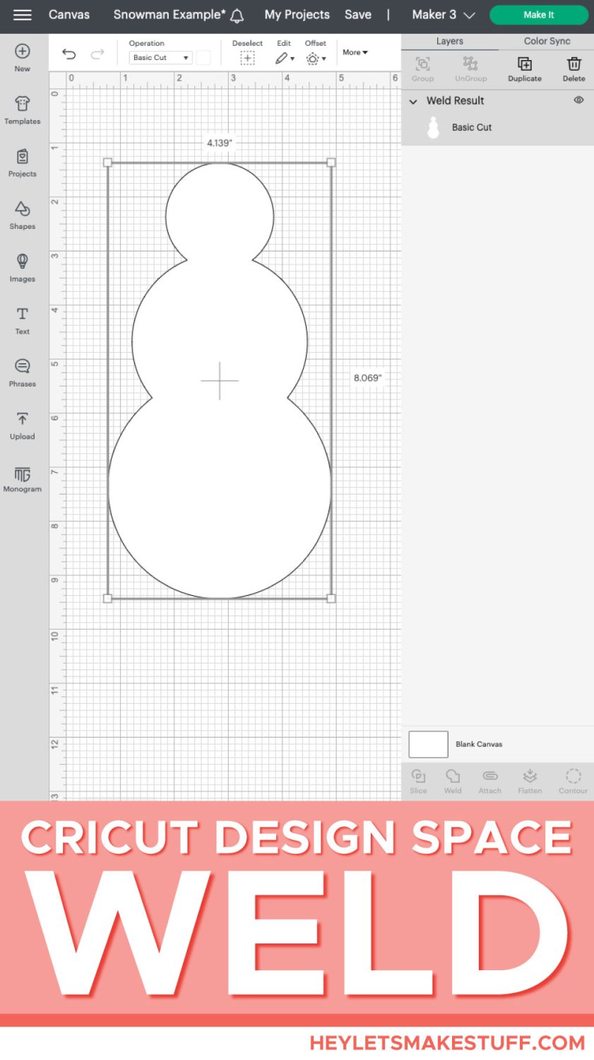 Cricut Design Space Weld Pin Image