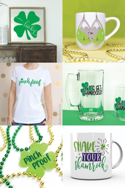 St. Patrick's Day images on signs, t-shirts, mugs and coffee cups