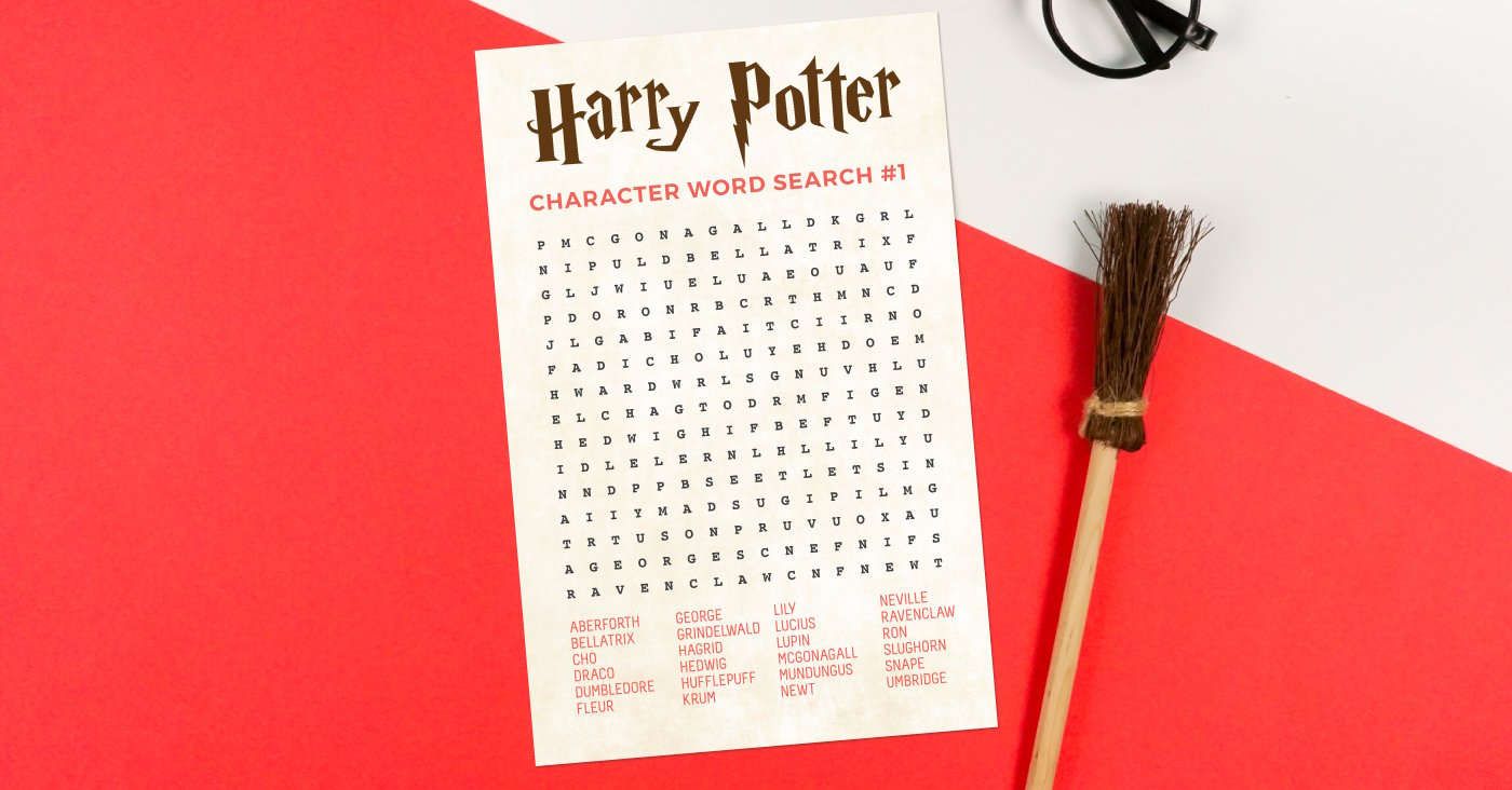 printable harry potter word search with characters hey lets make stuff