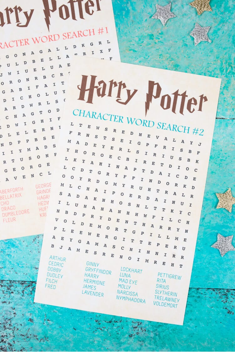 harry potter word search characters hey lets make stuff