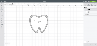 Image of a tooth file in Cricut Design Space