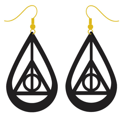 Channel your inner wizard with these Harry Potter Deathly Hallows Earrings, create them using your Cricut and charm all the Potter fans in your life.