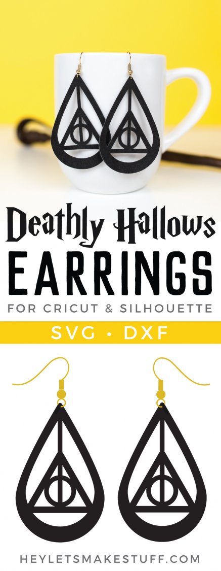 Amazon.com: Harry Potter Deathly Hallows Logo Novelty Dangling Drop Charm  Earrings: Clothing, Shoes & Jewelry