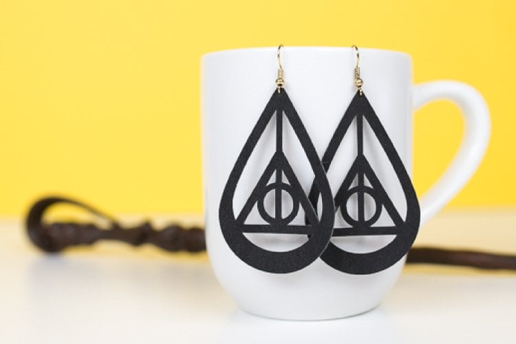 Channel your inner wizard with these Harry Potter Deathly Hallows Earrings, create them using your Cricut and charm all the Potter fans in your life.