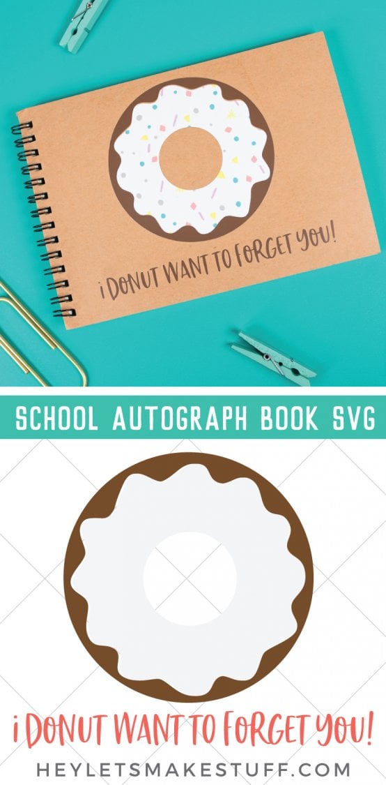 Your kiddos can collect all their friends', teachers' and classmates' autographs—as well as make them laugh!—in this personalized school autograph book that reads "I donut want to forget you" on the cover!