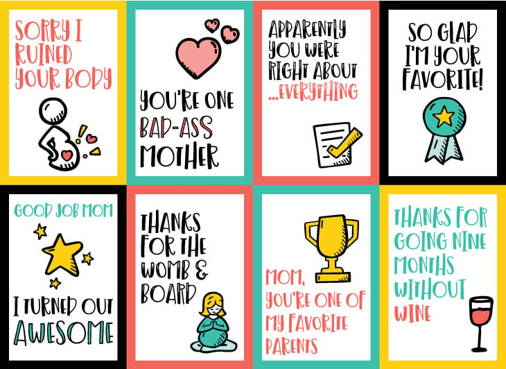 Download Printable Funny Mother S Day Cards Eight Hilarious Printable Cards SVG, PNG, EPS, DXF File