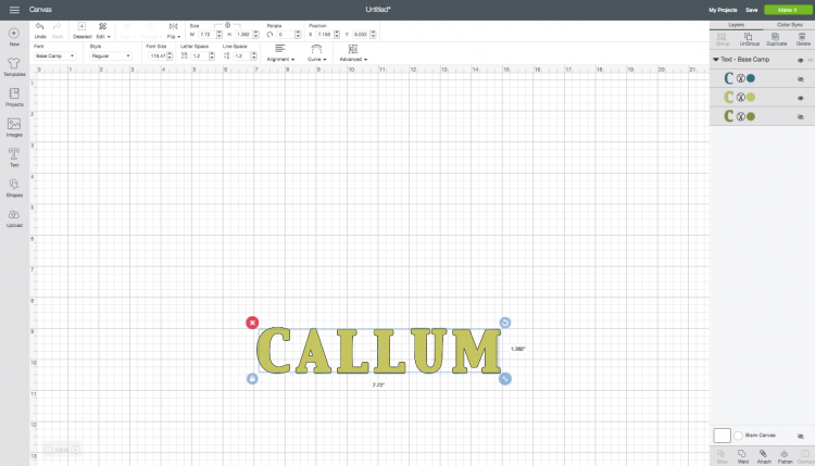 Cricut Design Space: Adding a Name Using Outline