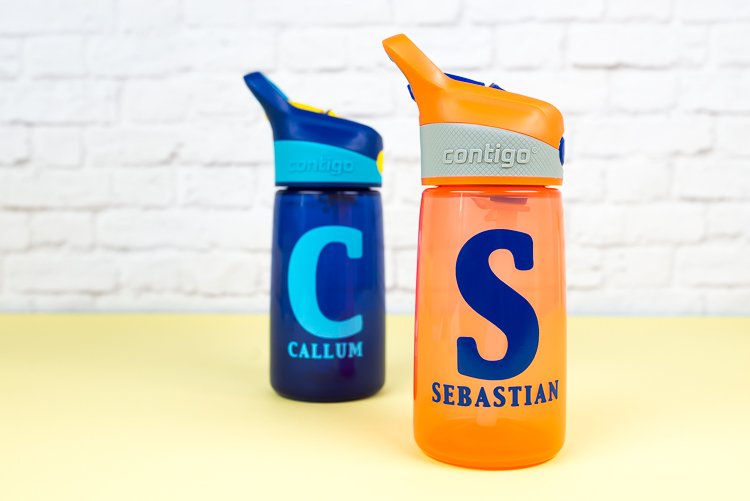 easy personalized water bottles using your Cricut