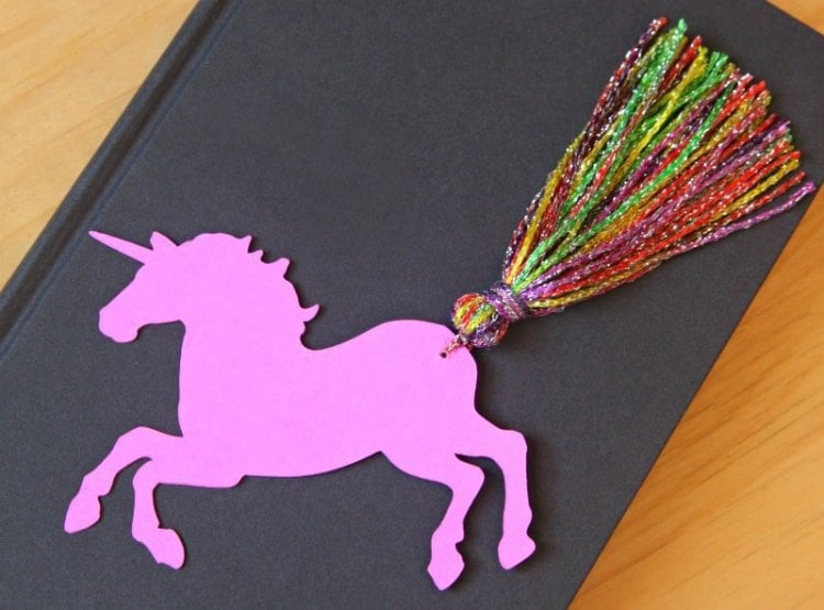 Unicorn Yarn Tail Bookmarks