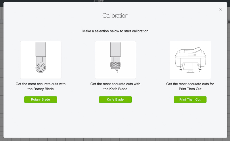 Choose Knife Blade Calibration Screenshot