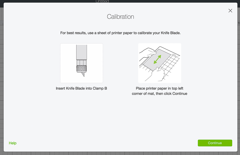 Calibration Process Screenshot