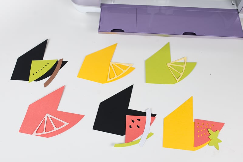 All pieces cut out on Cricut Explore.