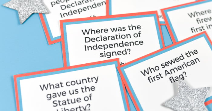 Free Printable USA Independence Day Trivia Quiz