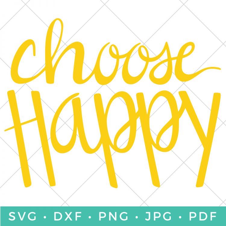 This Choose Happy SVG cut file is a good reminder that a lot of times we can pick our attitude! Every morning, let's choose happy.