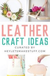 One of the hottest materials right now is leather. Here are a ton of gorgeous DIY leather projects you can make using your Cricut or by hand.