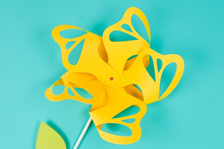 Close up of a paper pinwheel