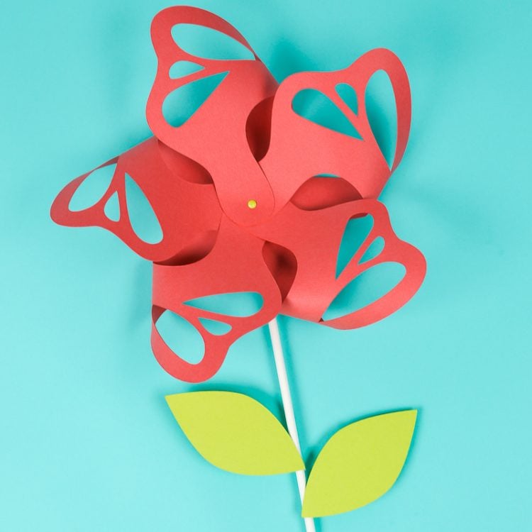 Close up of a paper pinwheel