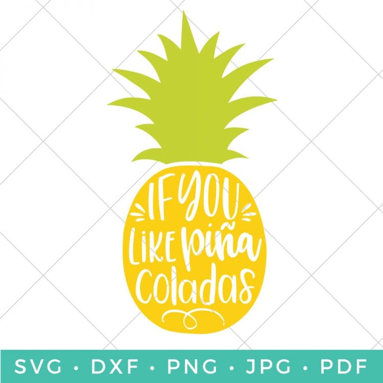 Everyone loves a good pineapple SVG! This piña colada pineapple cut file is perfect for summer and tropical projects! 