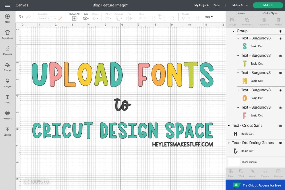 How to Upload Fonts to Cricut Design Space to Use on Crafts and