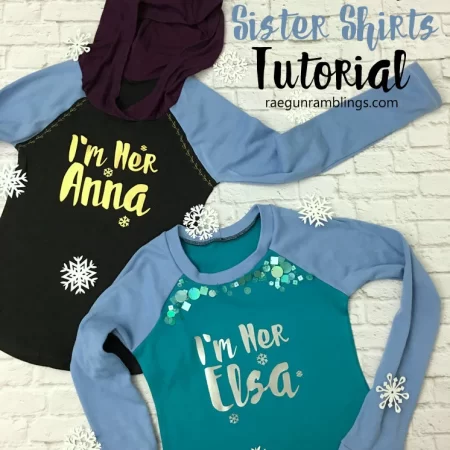 Frozen Elsa and Anna sister shirts in gray and green and black colored shirts