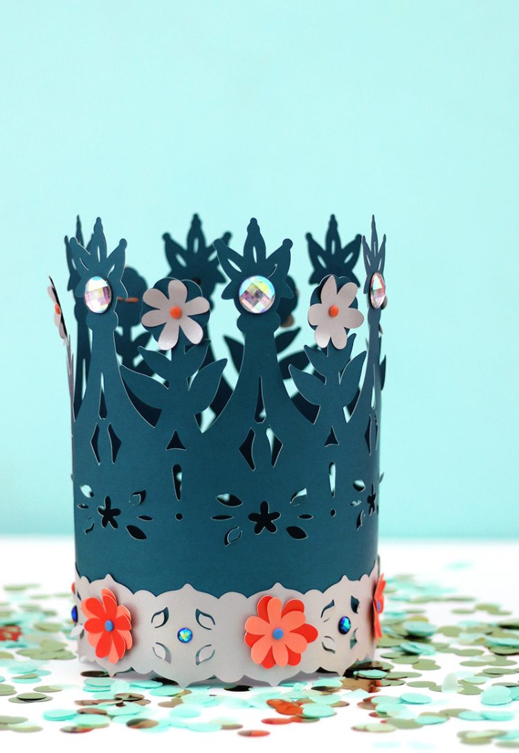 A crown cut out of paper