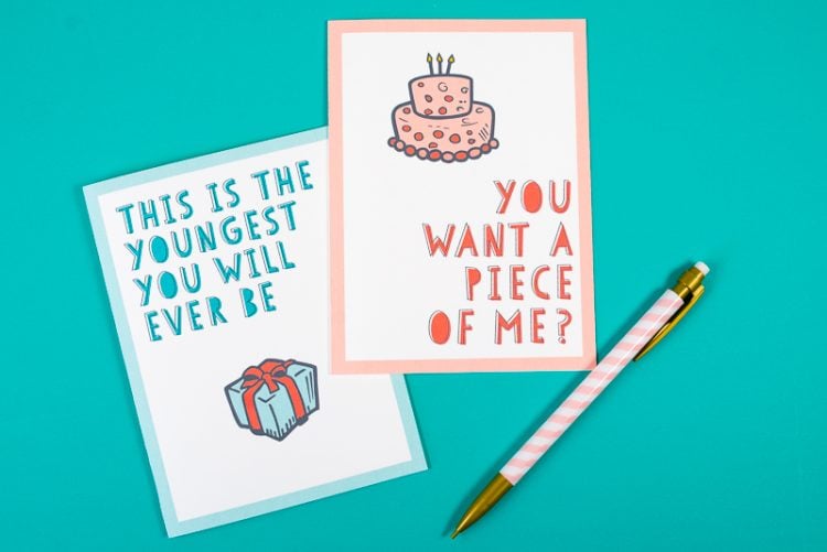 free funny printable birthday cards for adults eight designs