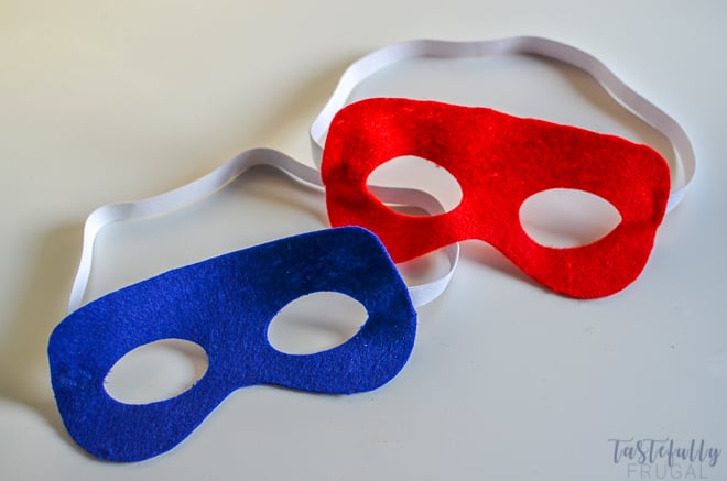 Red and blue masks