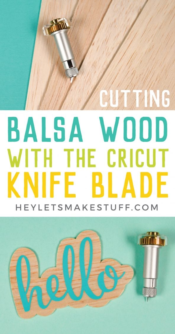 how to cut balsa wood with the Cricut knife blade