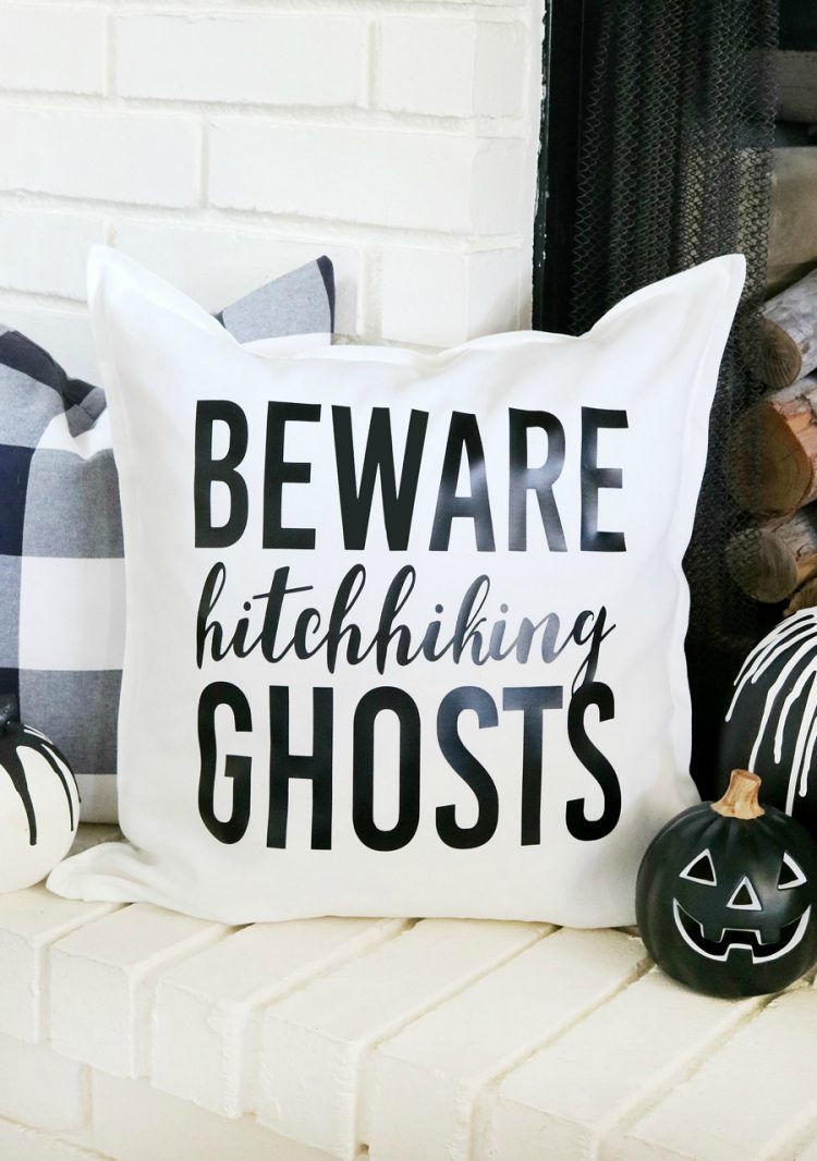 Disney Inspired Haunted Mansion Halloween Pillow from thecraftedsparrow.com
