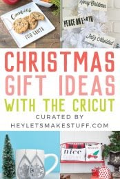 Images of Christmas gift ideas with the Cricut curated by HEYLETSMAKESTUFF.COM