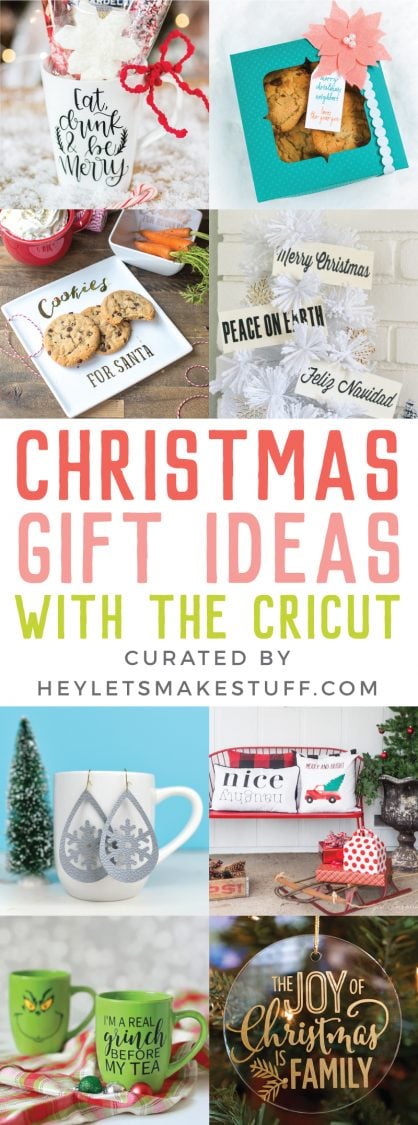 Images of Christmas gift ideas with the Cricut curated by HEYLETSMAKESTUFF.COM