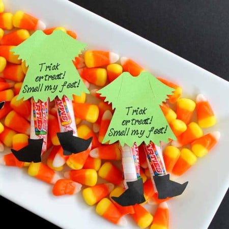 Halloween Candy Ideas - Witch Legs