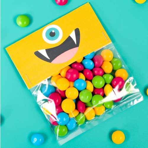 Printable Halloween Treat Bags: Cute Monsters - Hey, Let's Make Stuff