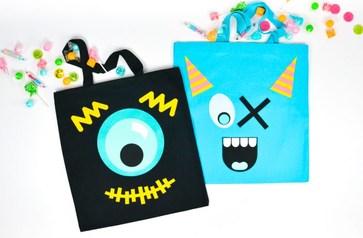 Final black and blue monster treat bags